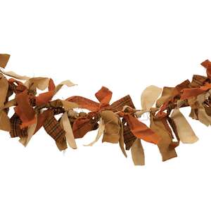 Primitive Fall Colors Rag Garland