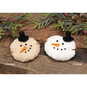 White Melting Top Hat Snowman Head