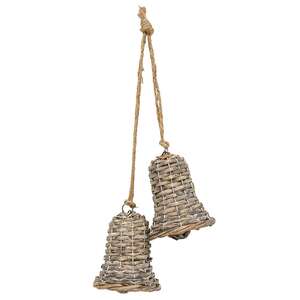 Gray Willow Bells Pair Ornament HAC2429;