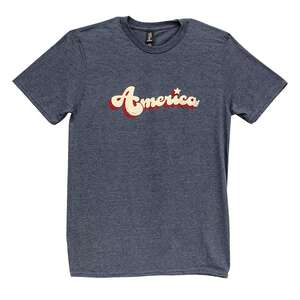 Vintage America T-Shirt, Heather Navy L155;