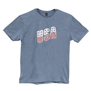 USA Stars & Stripes T-Shirt, Heather Indigo L156;