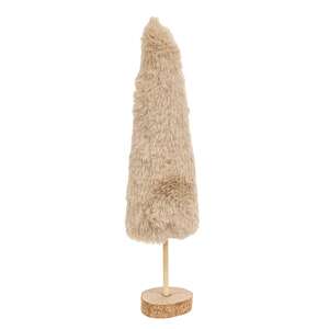 Furry Ivory Sparkle Christmas Tree, 11"H QHT4014;