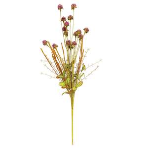 Fall Grass & Thistle Spray, 26", Burgundy SR2317230BG;