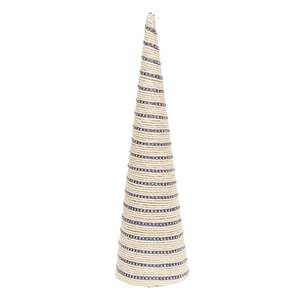 Diamond Wrapped Ivory Jute Cone Tree, 18" SR2319568;