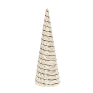 Diamond Wrapped Ivory Jute Cone Tree, 14" SR2319569;