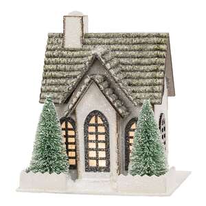 Winter Sparkle Forest LED Cottage w/Trees SR2321048;
