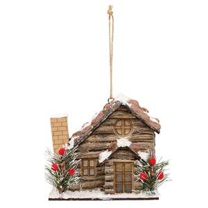 LED Winter Lodge House Ornament SR2322501;