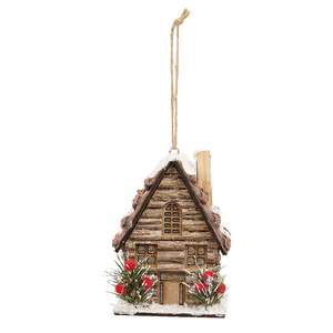 LED Winter Cottage Lodge Ornament SR2322503;