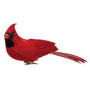 Red Feathered Cardinal Clip, 10" SR726374;