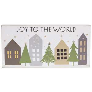 Joy to the World Primitive Village Box Sign