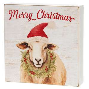 Merry or Country Christmas on the Farm Box Sign - 2 Asstd.