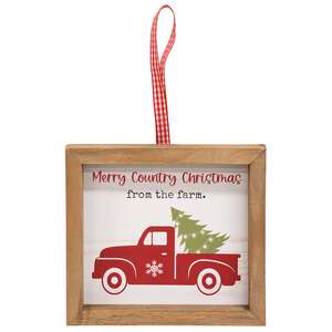 Farm Fresh Christmas Hanging Frame - 4 Asstd.