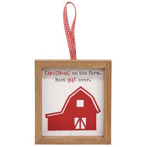 Farm Fresh Christmas Hanging Frame - 4 Asstd.