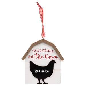 Our Herd to Yours Wooden Barn Ornament - 4 Asstd.