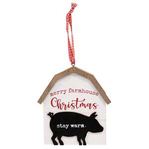 Our Herd to Yours Wooden Barn Ornament - 4 Asstd.