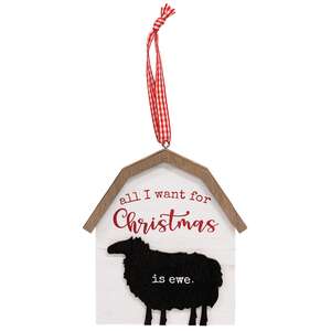 Our Herd to Yours Wooden Barn Ornament - 4 Asstd.