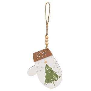 Love Hope Joy Christmas Tree Mitten Ornament - 3 Asstd.
