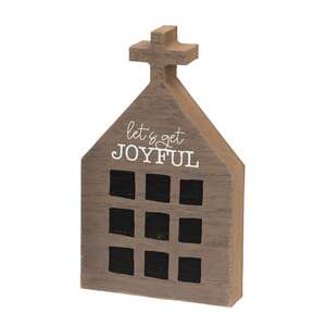Joyful, Merry, Home Chunky Primitive House Sitter - 3 Asstd.