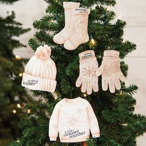 Sparkle Snowflake Winter White Ornament, 4 Asstd. 38599;