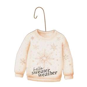 Sparkle Snowflake Winter White Ornament, 4 Asstd. 38599;