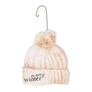 Sparkle Snowflake Winter White Ornament, 4 Asstd. 38599;