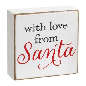 With Love From Santa 2" Square Block - 4 Asstd.