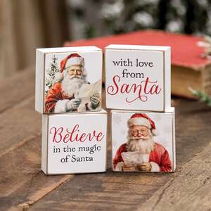 With Love From Santa 2" Square Block - 4 Asstd.