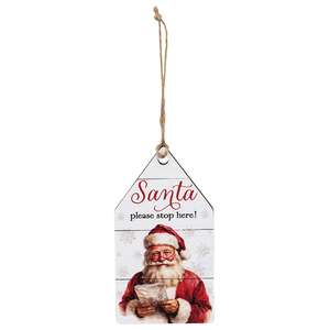 Vintage Santa Believe Wooden Tag - 3 Asstd.