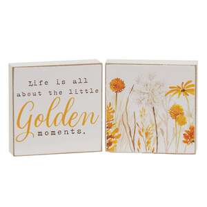 Golden Fall Wildflower 2" Blocks, 2/Set 38613;