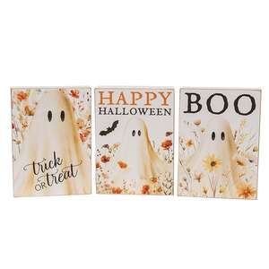 Golden Fall Wildflower Ghost Box Sign, 3 Asstd. 38619;