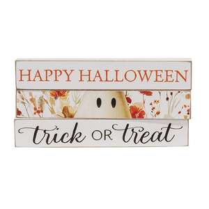 Trick Or Treat Floral Ghost Mini Stick, 3 Asstd. 38630;
