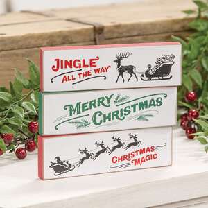 Christmas Magic Thin Mini Block, 3 Asstd. 38645;