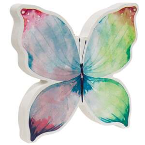 3/Set - Wooden Pastel Watercolor Butterfly Sitters