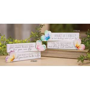 What If You Fly Pastel Watercolor Butterfly Block - 2 Asstd.