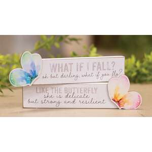 What If You Fly Pastel Watercolor Butterfly Block - 2 Asstd.
