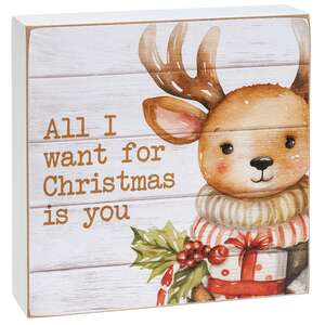 Warm & Cozy Baby Winter Animal Box Sign - 3 Asstd.