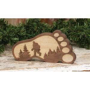 Bigfoot In the Forest Layered Wooden Foot Sitter