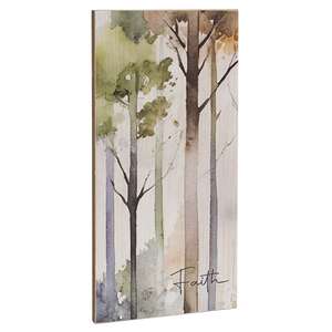 Woodland Faith Watercolor Sign - 3 Asstd.
