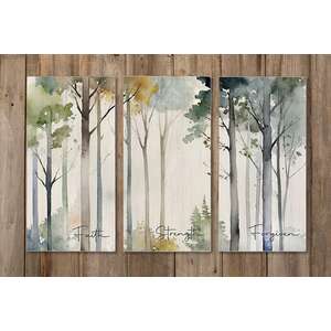 Woodland Faith Watercolor Sign - 3 Asstd.