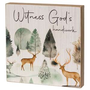 Woodland Faith Box Sign - 3 Asstd.