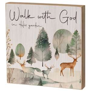 Woodland Faith Box Sign - 3 Asstd.