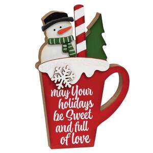 Full Of Love Chunky Winter Mug Sitter - 7.5"H
