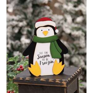 Season To Be Freezin Chunky Penguin Sitter - 7"H