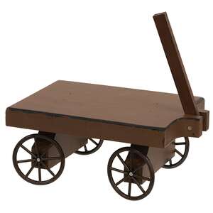 Distressed Brown Wooden Wagon