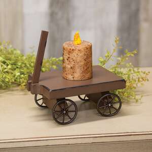 Distressed Brown Wooden Wagon