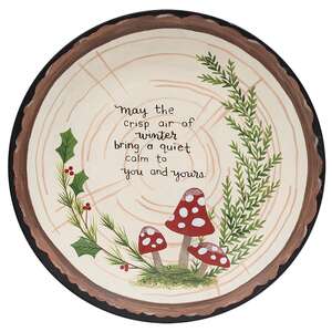 Crisp Air of Winter Woodland Mushroom Plate