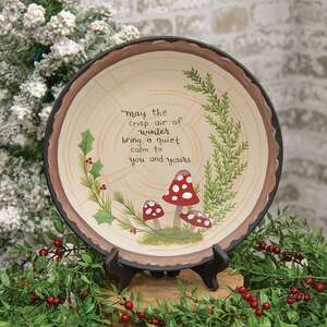 Crisp Air of Winter Woodland Mushroom Plate