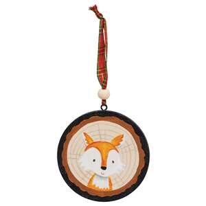 Woodland Friend Portrait Tree Trunk Ornament - 3 Asstd.