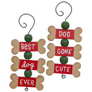 Best Dog Ever Dog Bone Trio Ornament - 2 Asstd.