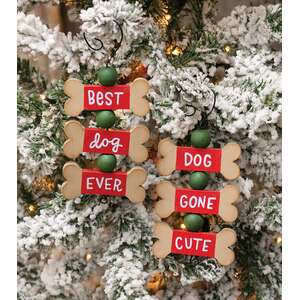 Best Dog Ever Dog Bone Trio Ornament - 2 Asstd.